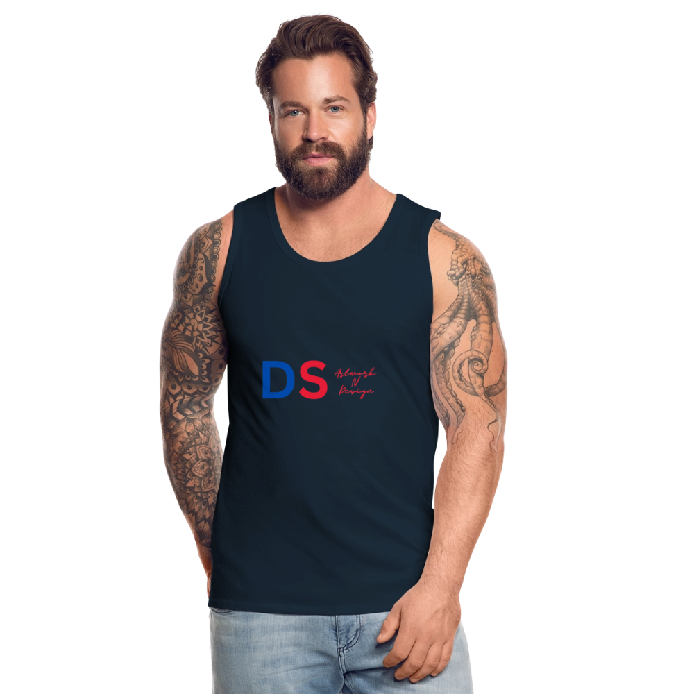 DS blue and red - Men’s Premium Tank - deep navy