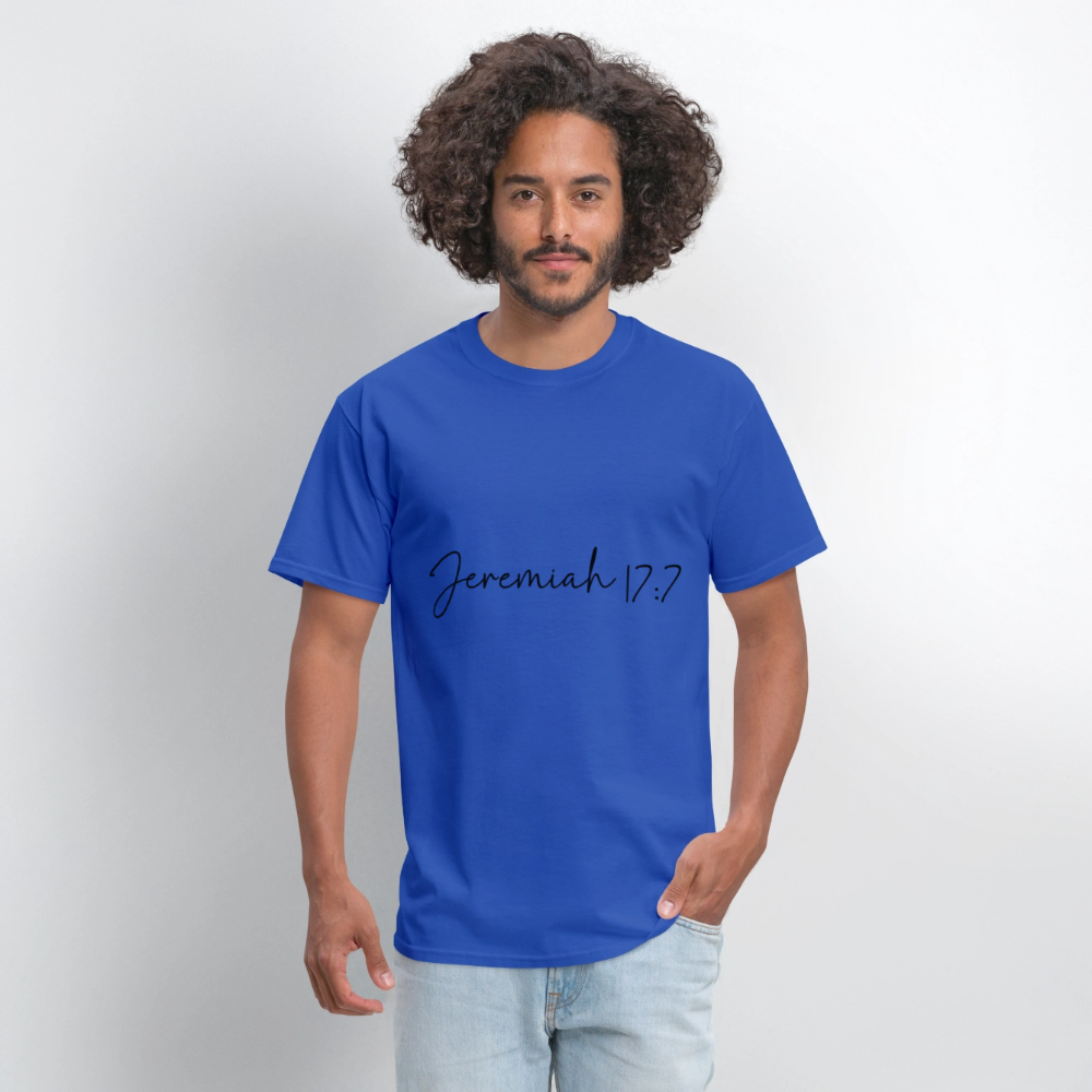 Jeremiah 17:7 - men's t-shirt - royal blue