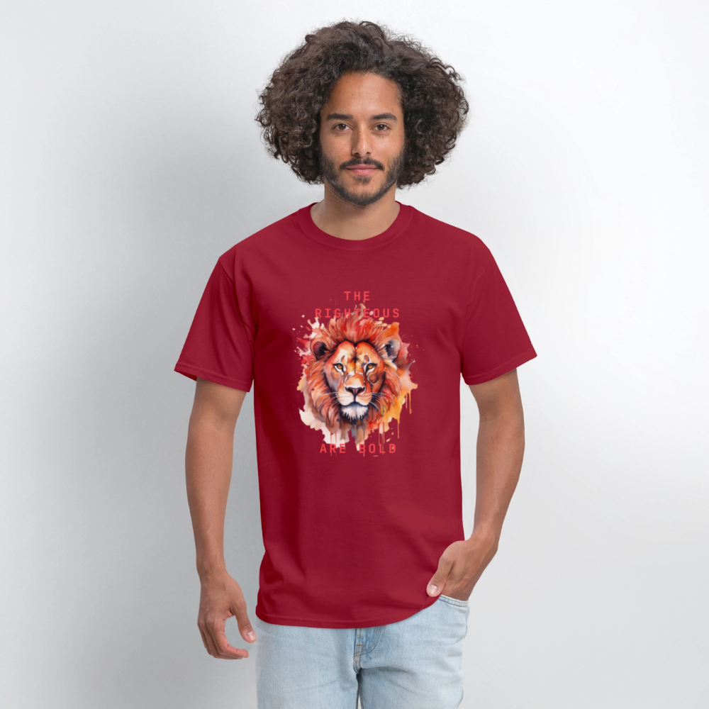 Bold Lion - Men's T-Shirt - dark red