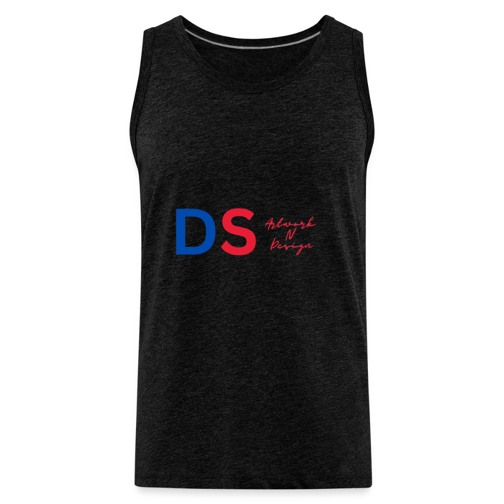 DS blue and red - Men’s Premium Tank - charcoal grey