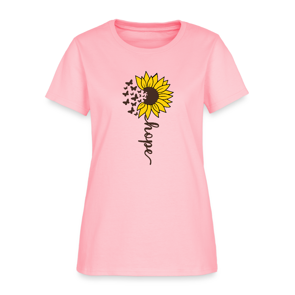 Sunflower of Hope - floral Women's T-Shirt - pink
