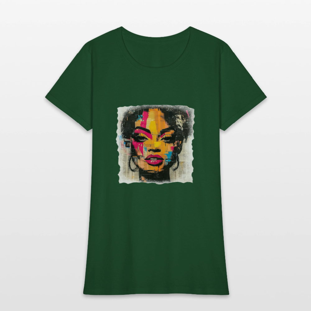 Pop Culture Woman 2- Short Sleeve T-Shirt - forest green