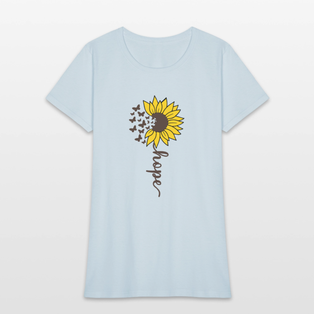 Sunflower of Hope - floral Women's T-Shirt - light blue