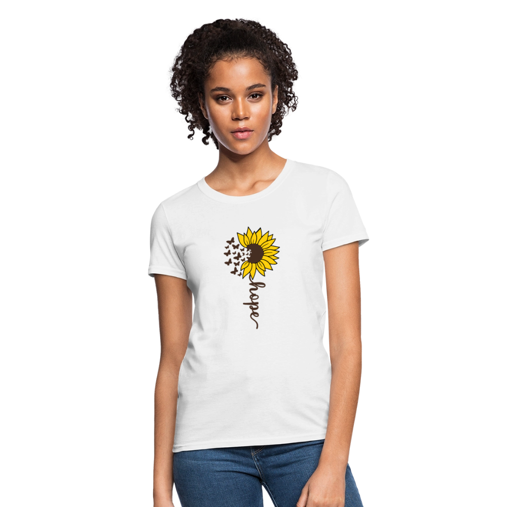 Sunflower of Hope - floral Women's T-Shirt - white