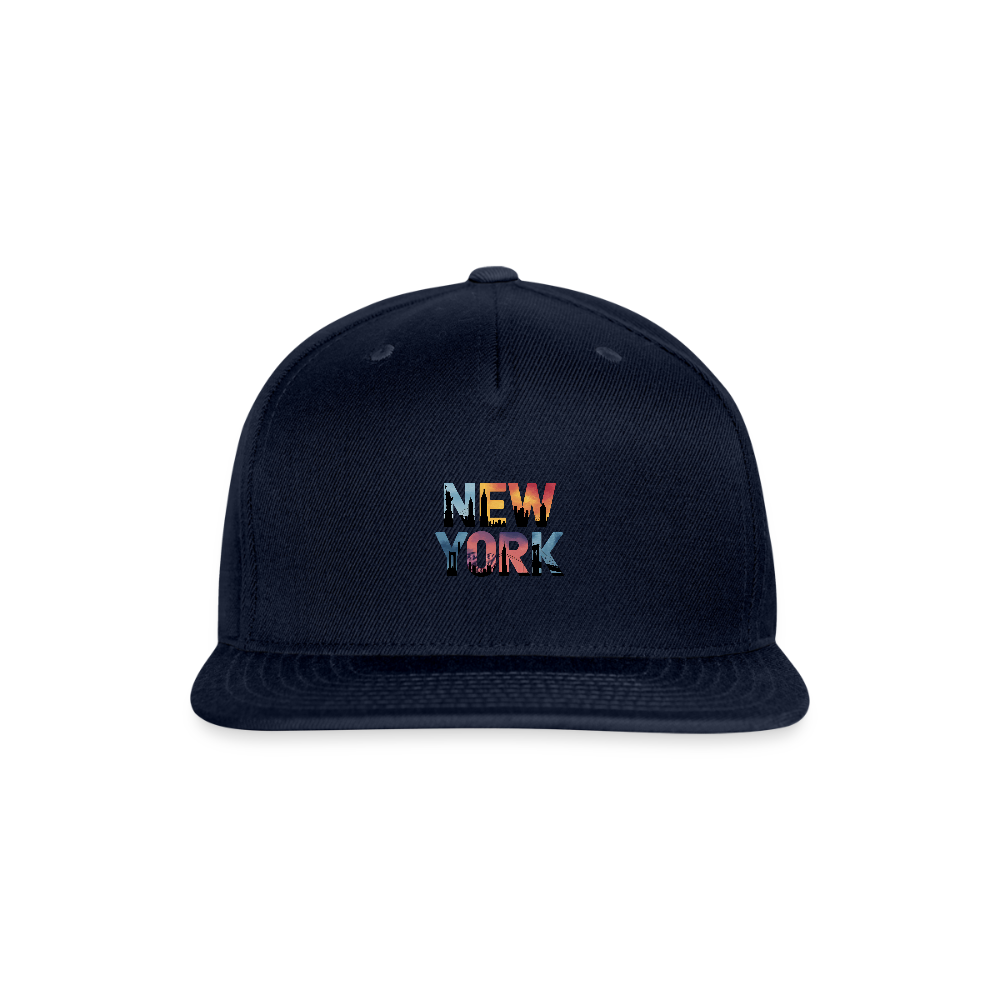 NY Color - Snapback Baseball Cap - navy