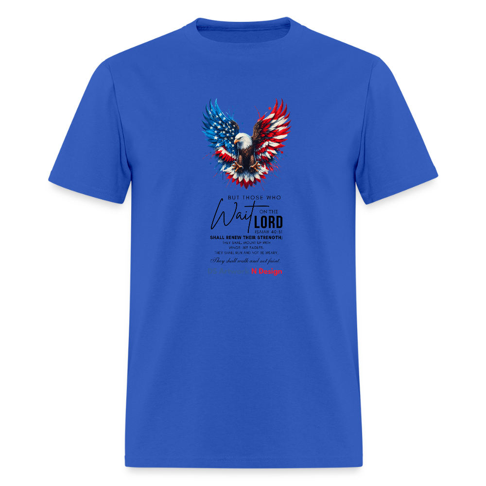Mount on Eagles wings -Men's T-Shirt - royal blue