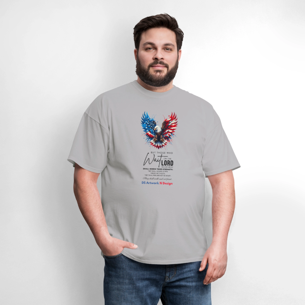 Mount on Eagles wings -Men's T-Shirt - gravel