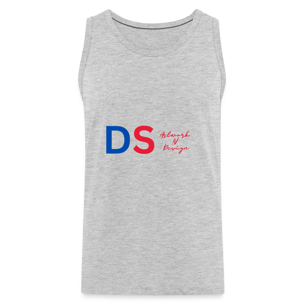 DS blue and red - Men’s Premium Tank - heather gray