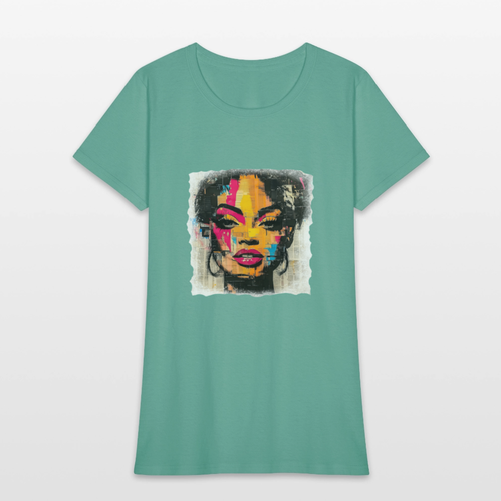 Pop Culture Woman 2- Short Sleeve T-Shirt - aquatic