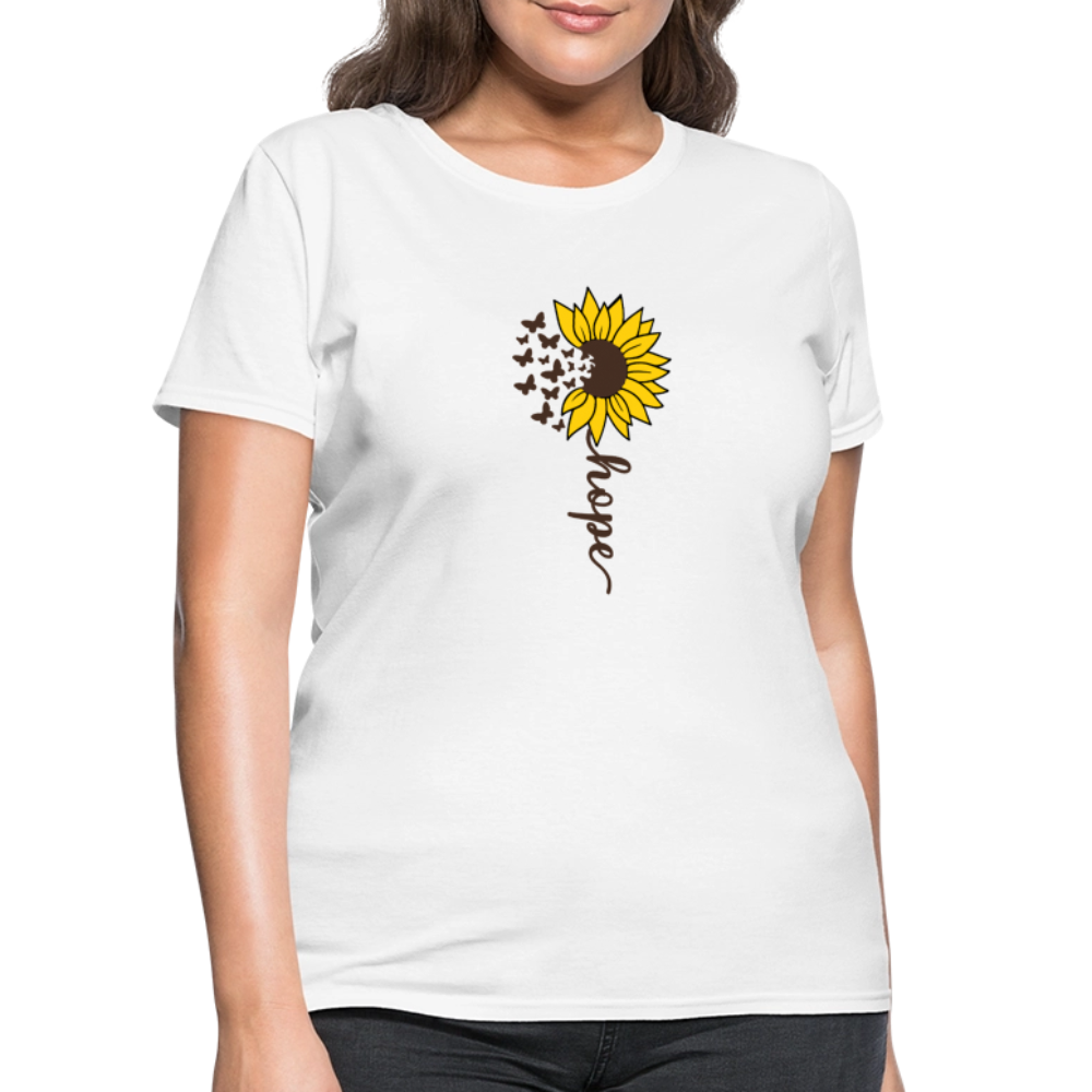 Sunflower of Hope - floral Women's T-Shirt - white