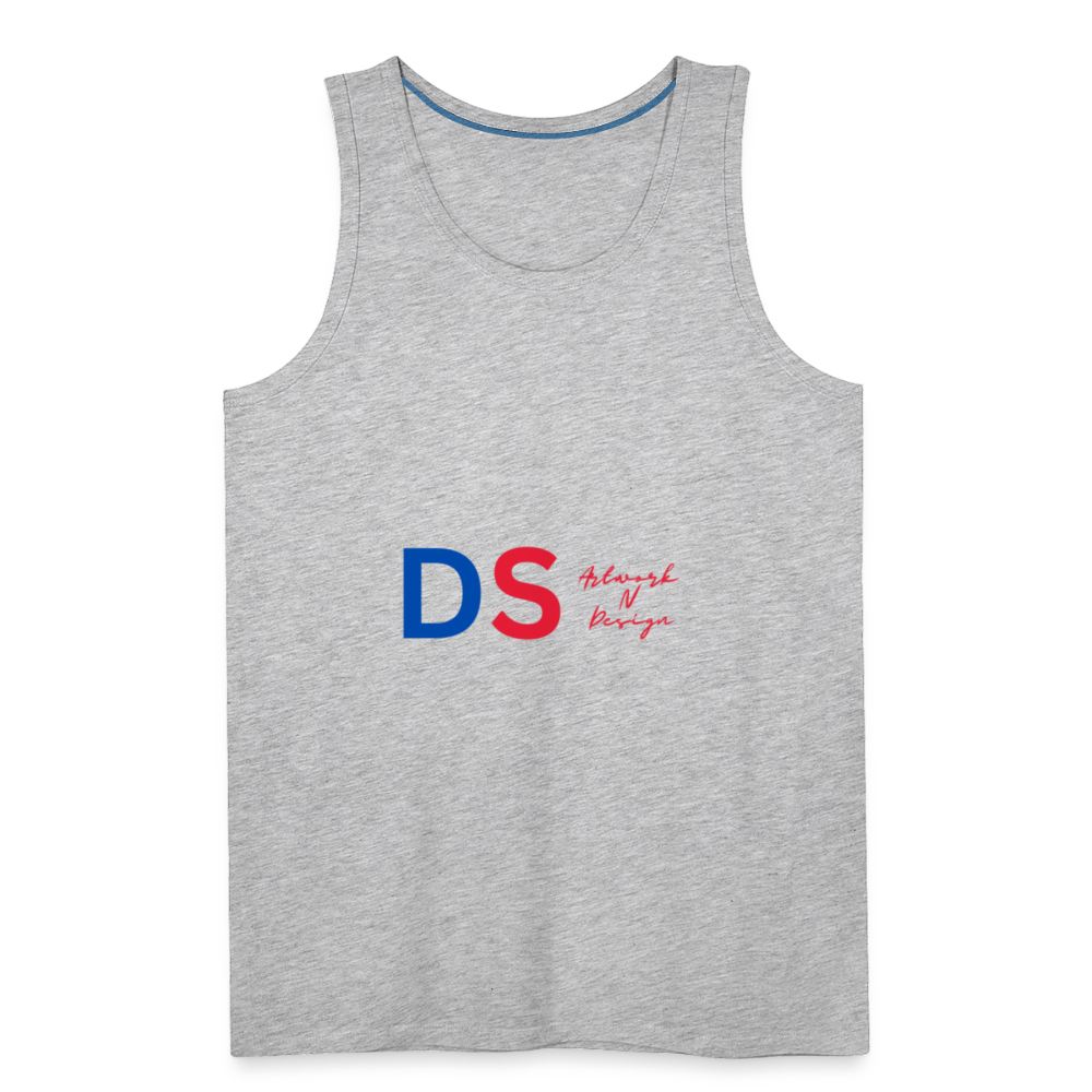 DS blue and red - Men’s Premium Tank - heather gray