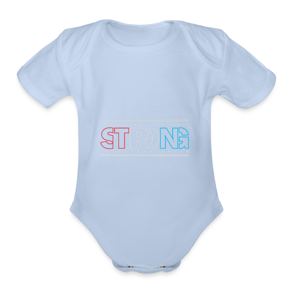 Stay Strong - Short Sleeve Baby Onesie - sky