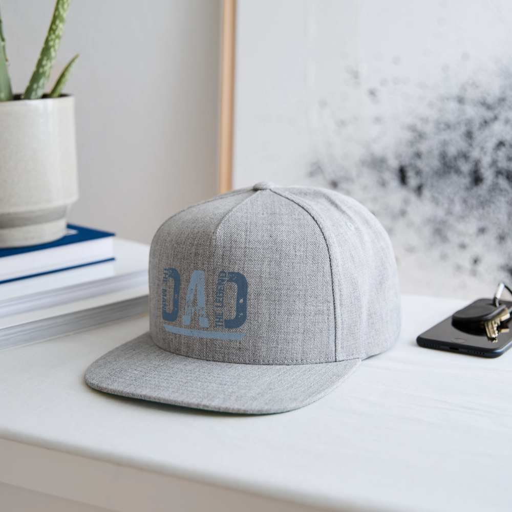 Dad -Snapback Baseball Cap - heather gray