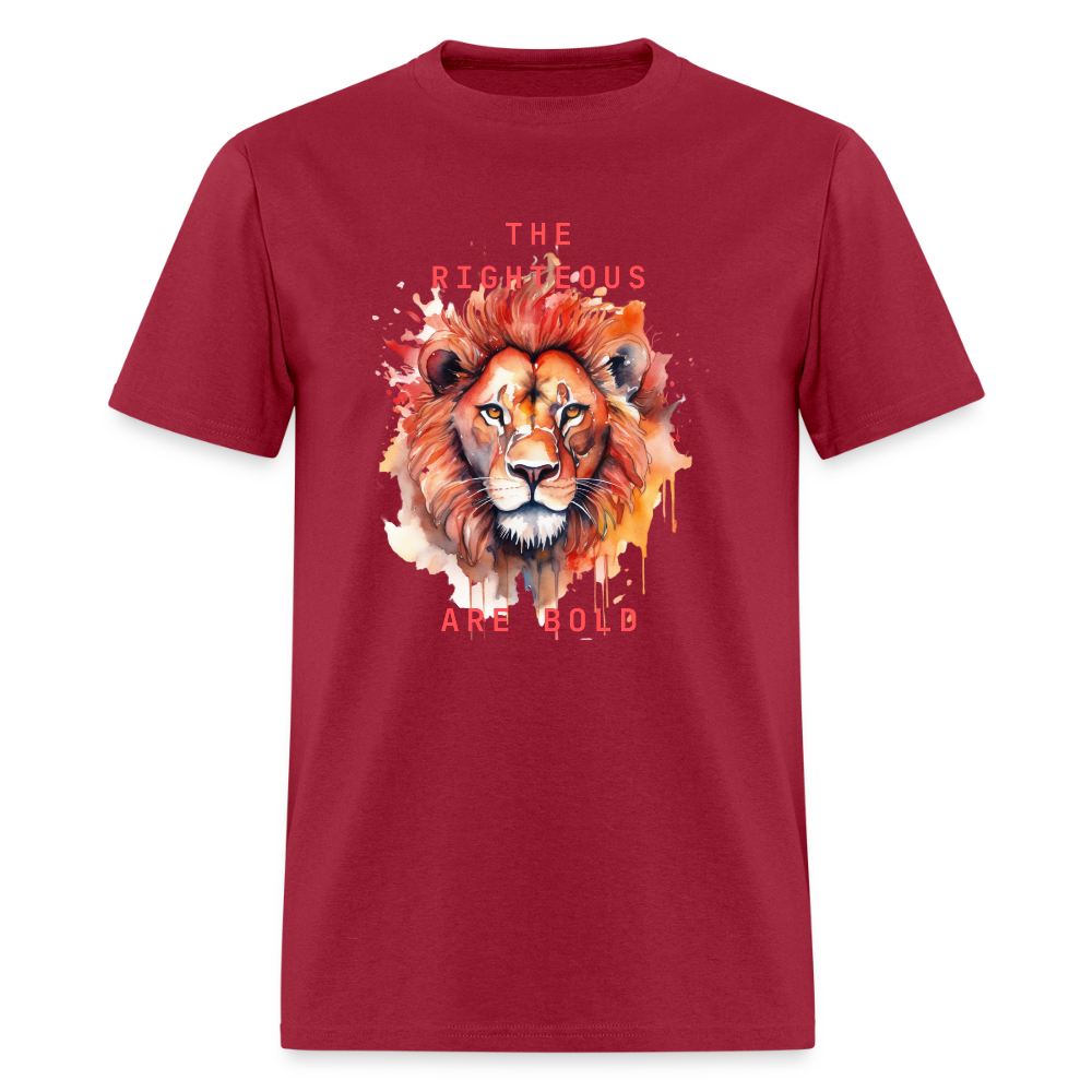 Bold Lion - Men's T-Shirt - dark red