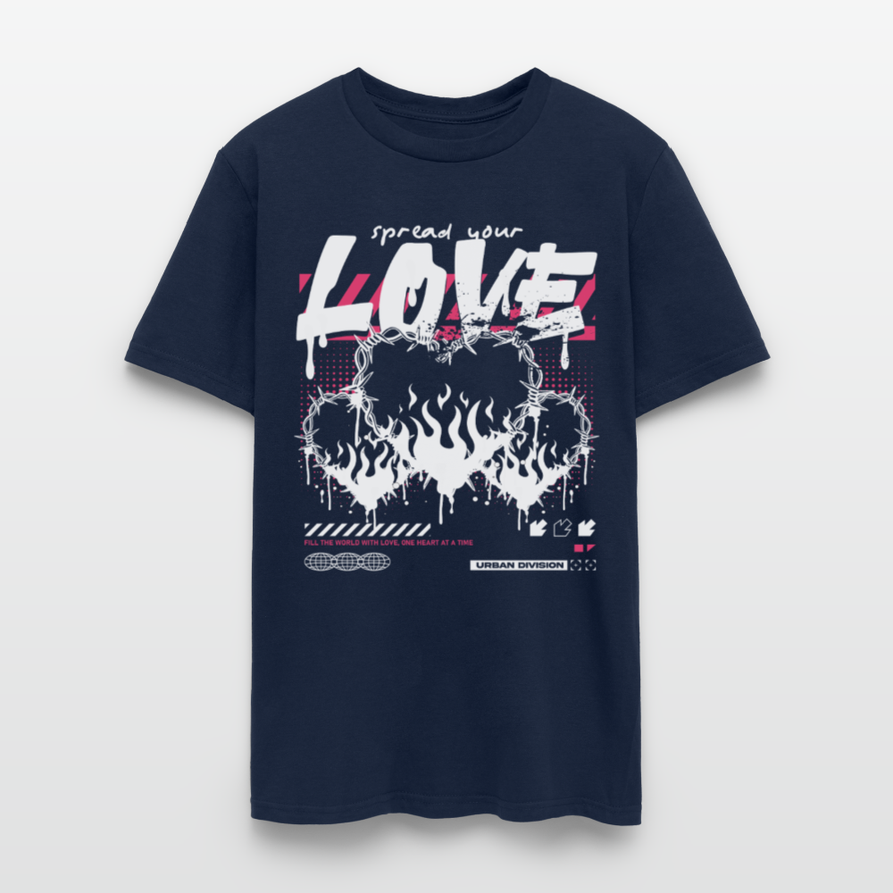 Heart on fire - Men's T-Shirt - navy
