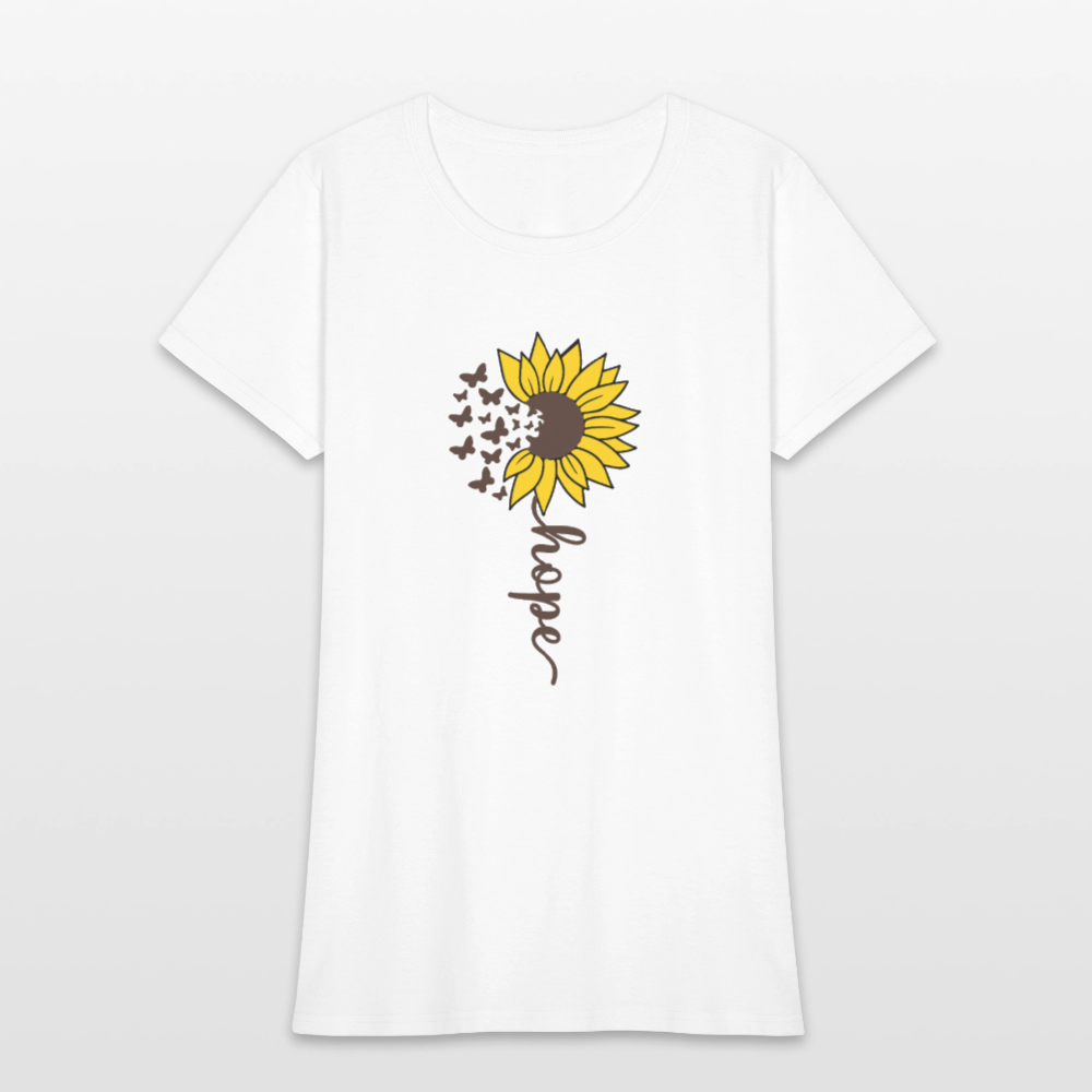 Sunflower of Hope - floral Women's T-Shirt - white