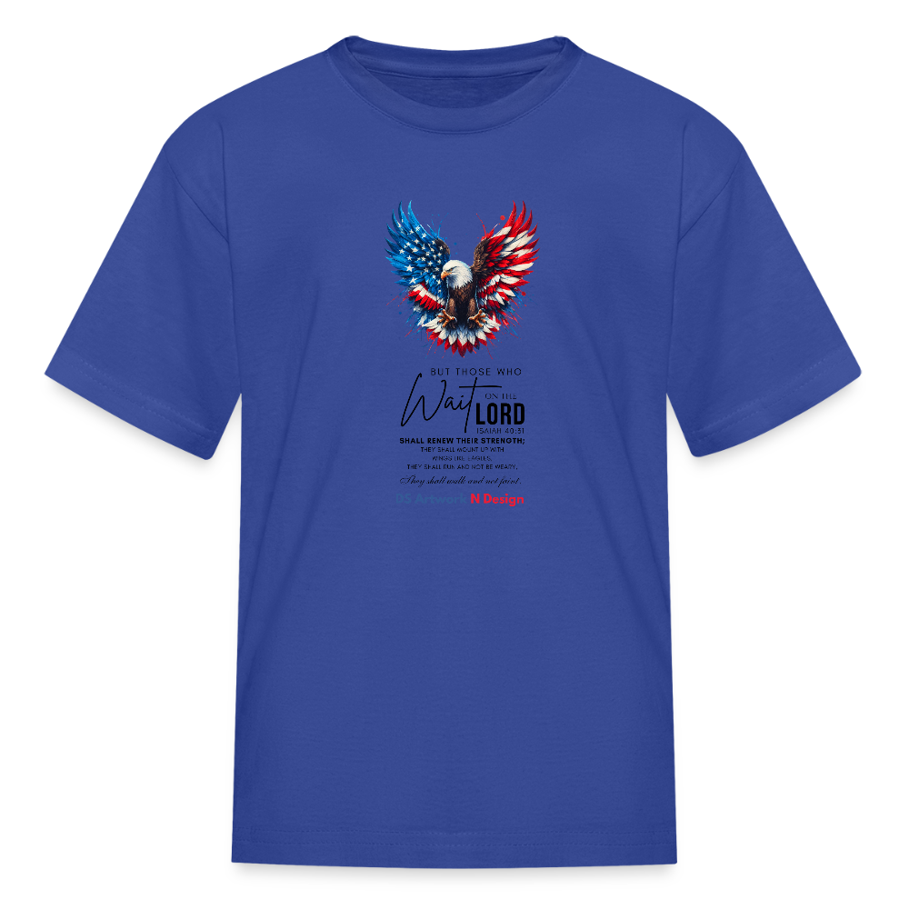 Mount on Eagles Wings - Kids' T-Shirt - royal blue