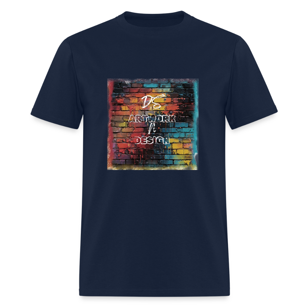 Brick Wall Artwork - Men's Tee - navy