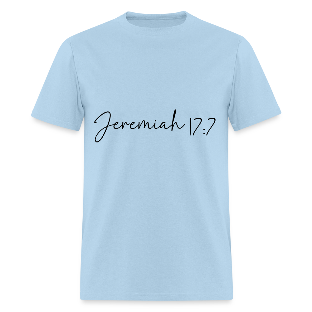 Jeremiah 17:7 - men's t-shirt - powder blue