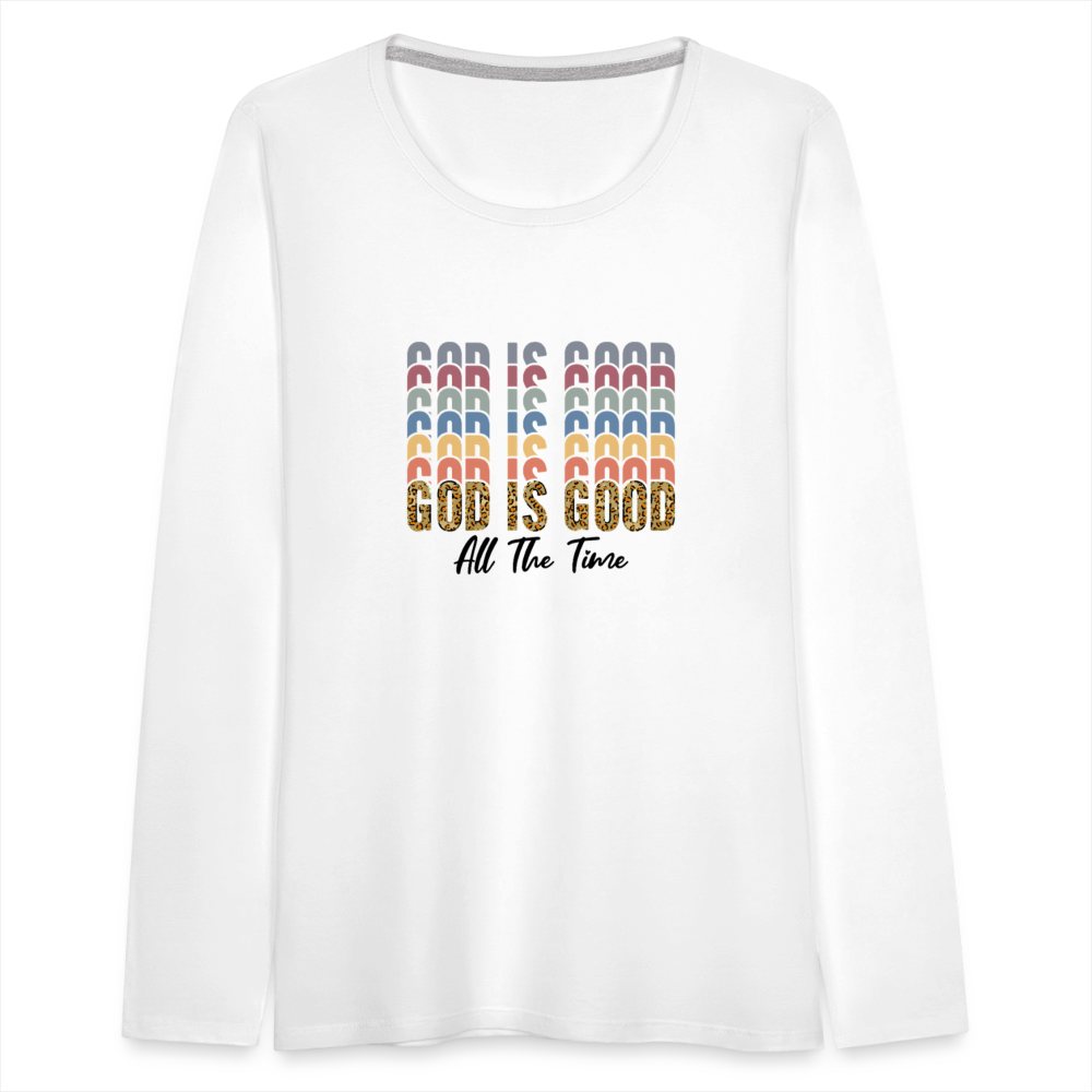 God is Good - Colorful Women's Long Sleeve T-Shirt - white