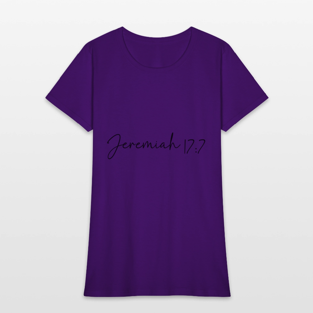 Jeremiah 17:7 - Women's T-Shirt - purple