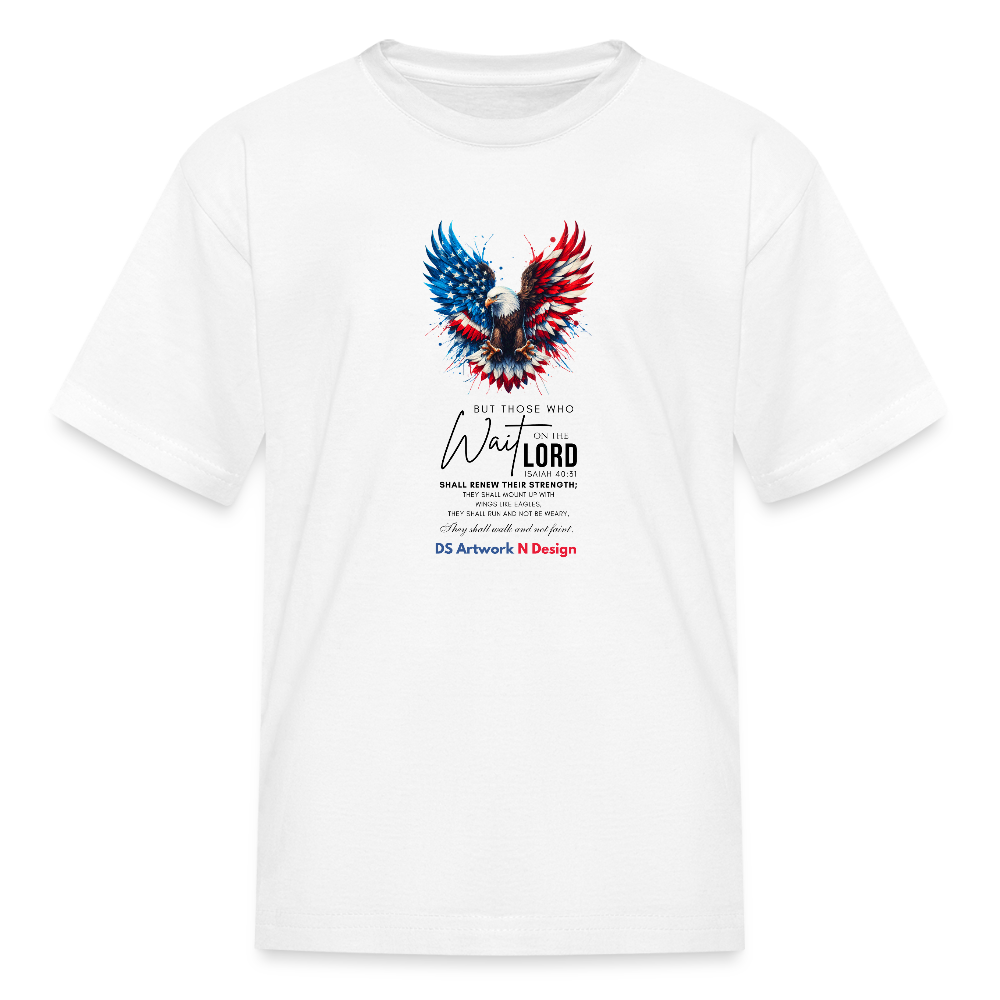 Mount on Eagles Wings - Kids' T-Shirt - white