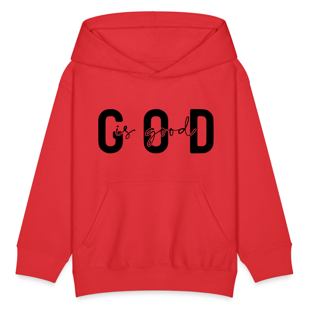 God is Good - kids hoodie - red