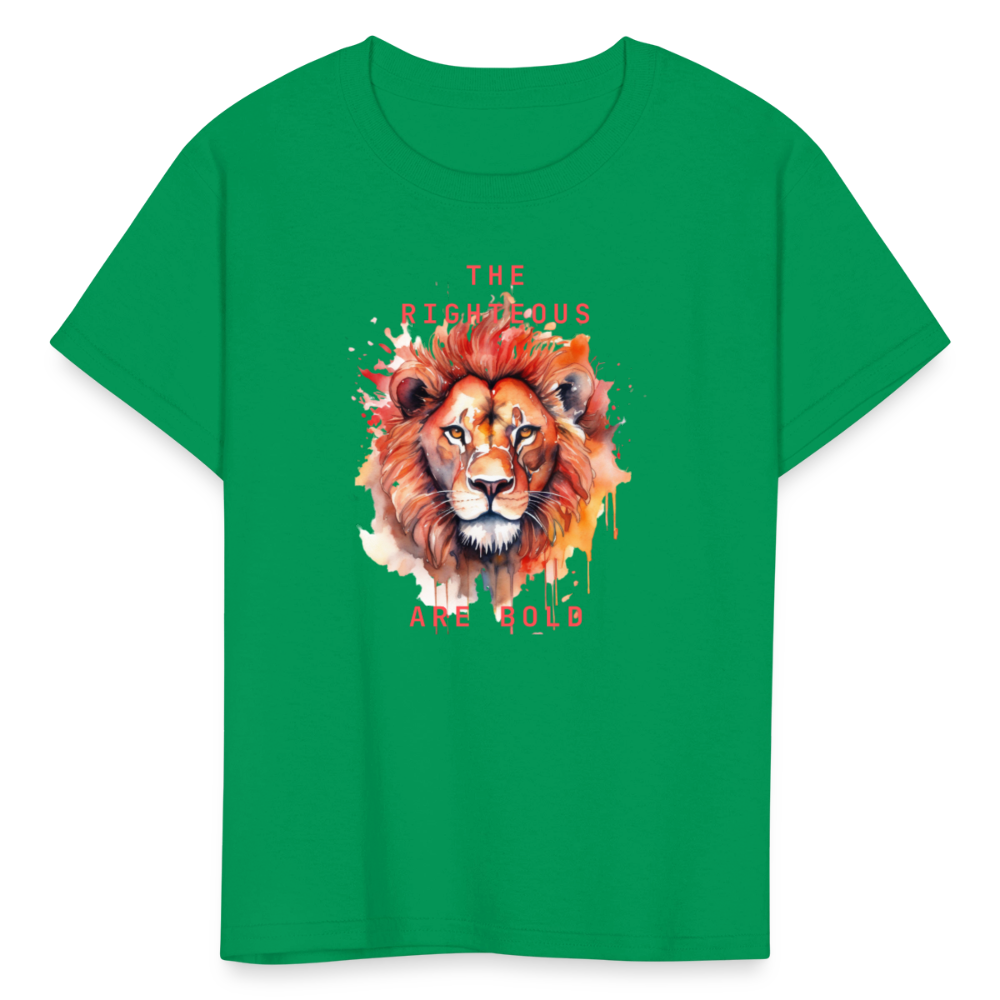 Bold Lion - Kids T-Shirt - kelly green