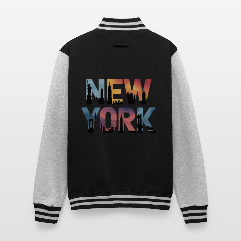 NY Color - Letterman Jacket - black/heather grey