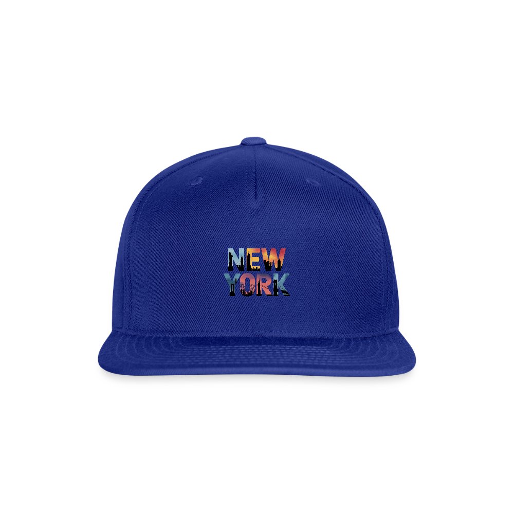 NY Color - Snapback Baseball Cap - royal blue