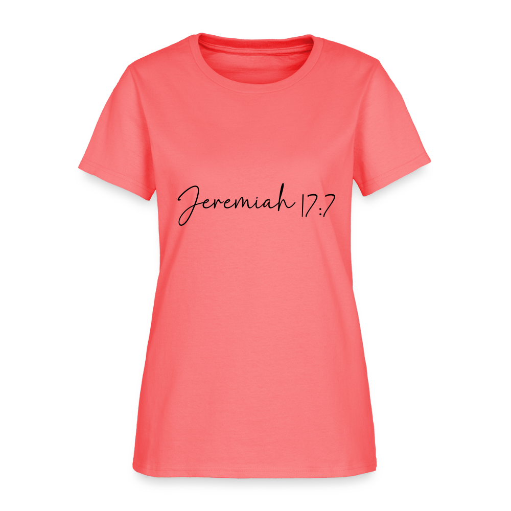Jeremiah 17:7 - Women's T-Shirt - coral
