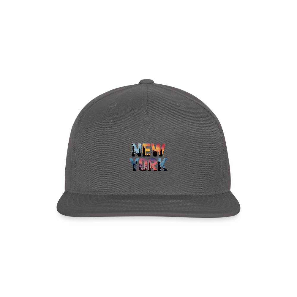 NY Color - Snapback Baseball Cap - dark grey