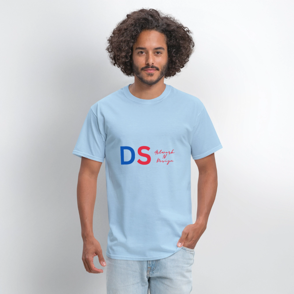 DS - Men's T-Shirt blue and red - powder blue