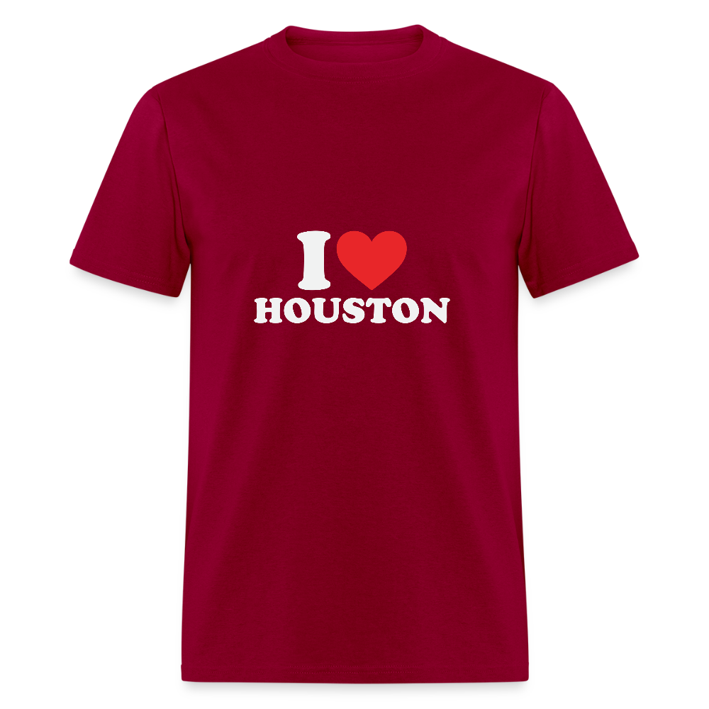 I Love Houston - Unisex T-Shirt - dark red