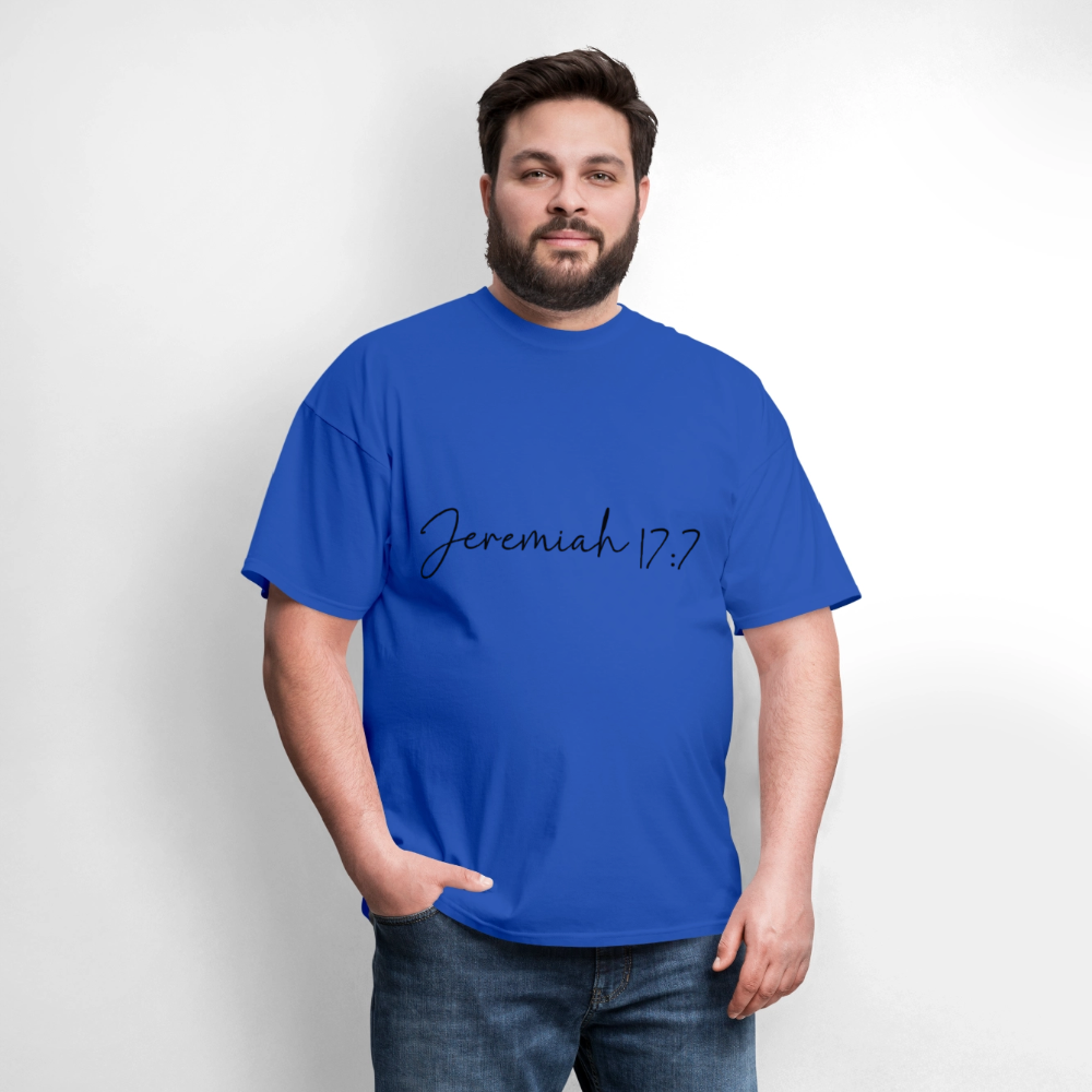 Jeremiah 17:7 - men's t-shirt - royal blue