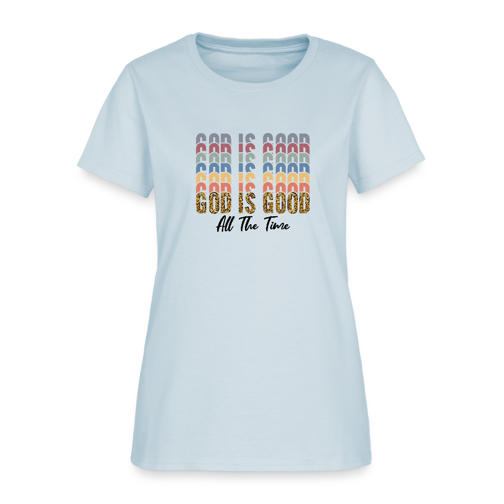 Good is God - Colorful Women's short Sleeve T-Shirt - light blue