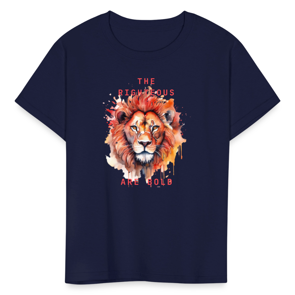 Bold Lion - Kids T-Shirt - navy