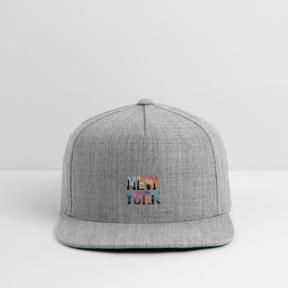 NY Color - Snapback Baseball Cap - heather gray