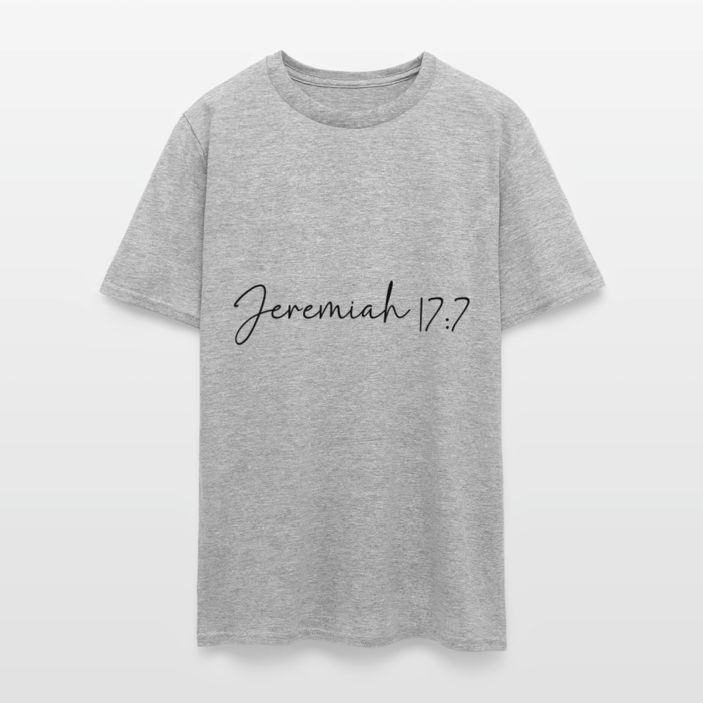 Jeremiah 17:7 - men's t-shirt - heather gray