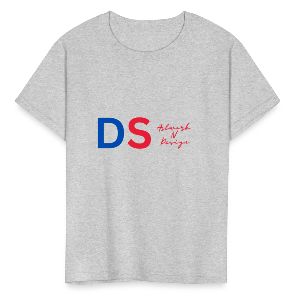 DS Artwork N Design - Kids' T-Shirt red and blue - heather gray