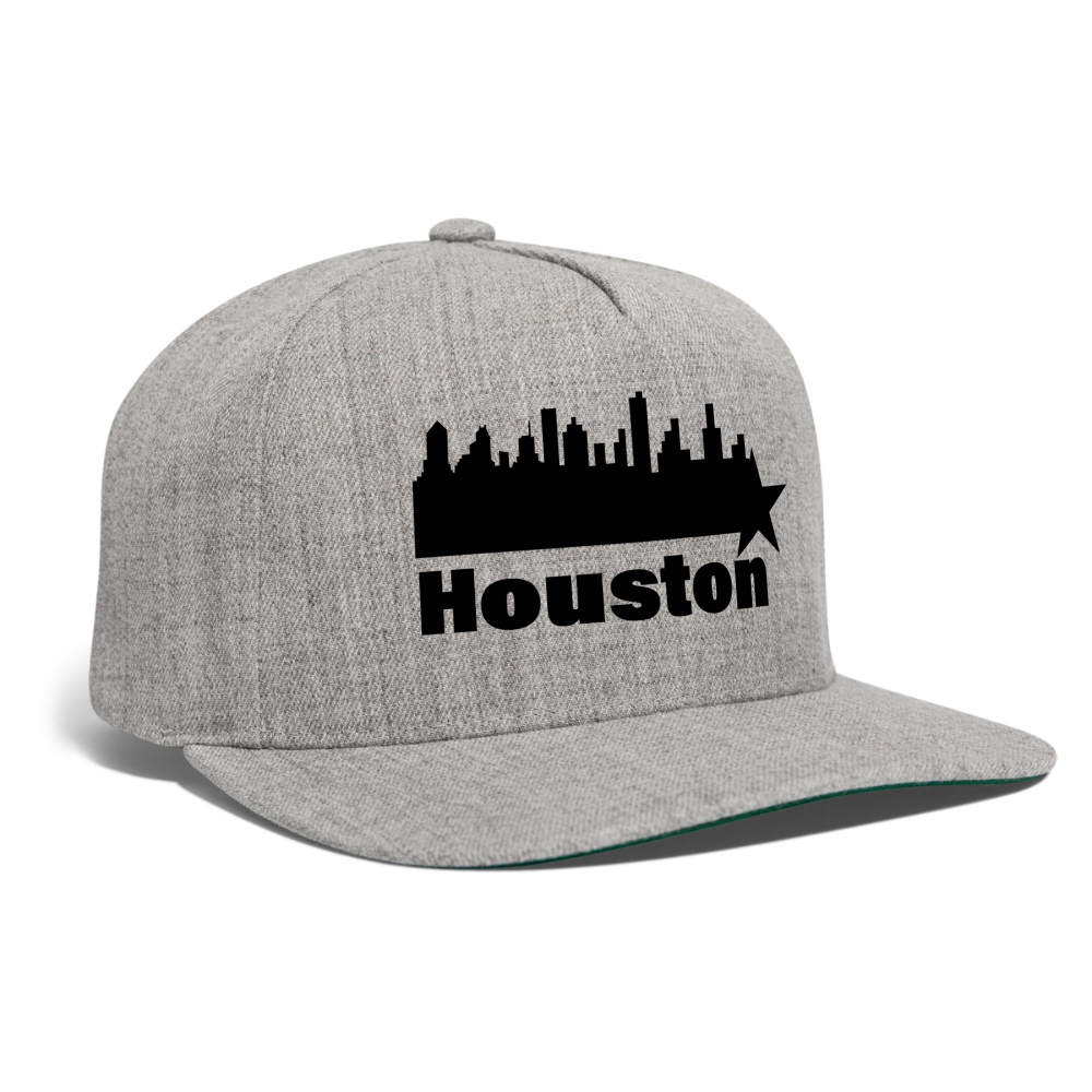 Houston skyline - Snapback Cap - heather gray