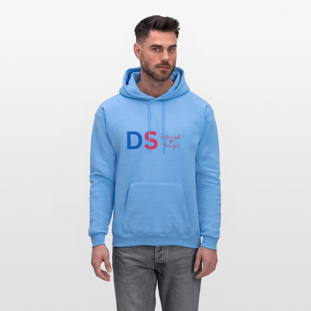 DS Artwork N Design - Men's Hoodie red and blue - carolina blue