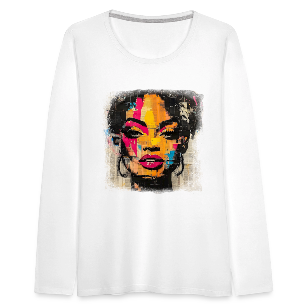 Pop Culture Women-2- Long Sleeve T-Shirt - white