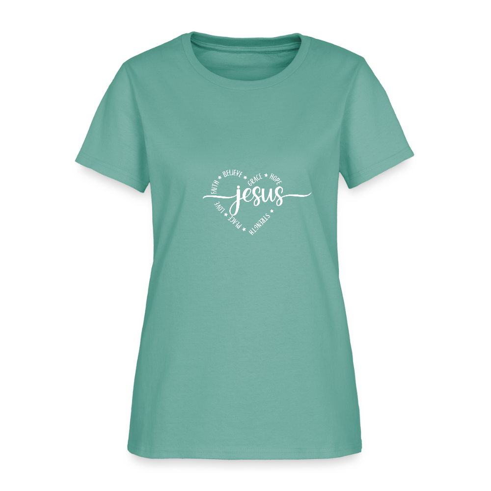 Jesus Heart - Women's T-Shirt - aquatic