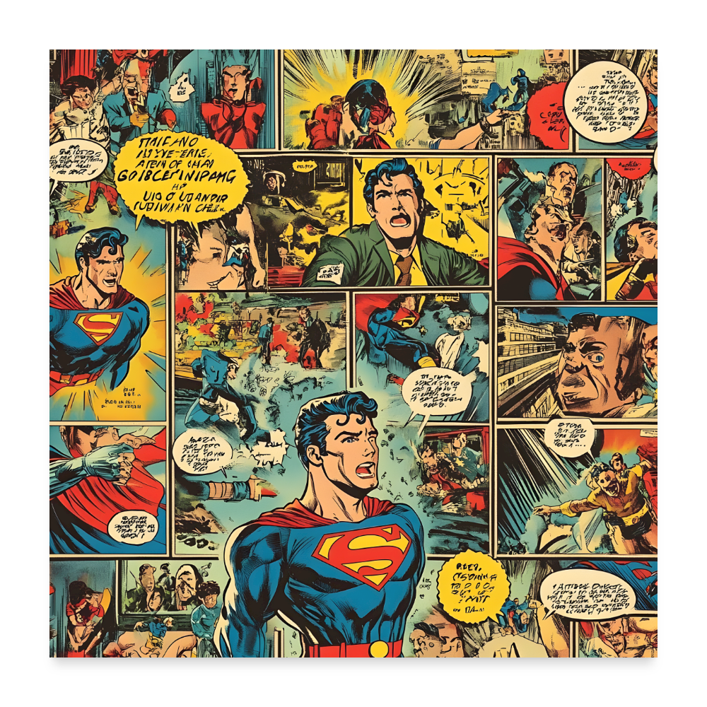 Super Man themed - Poster 24x24 - white