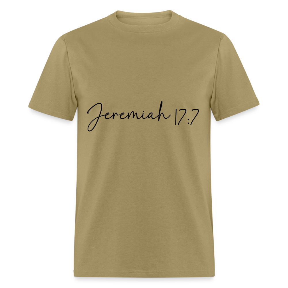 Jeremiah 17:7 - men's t-shirt - khaki