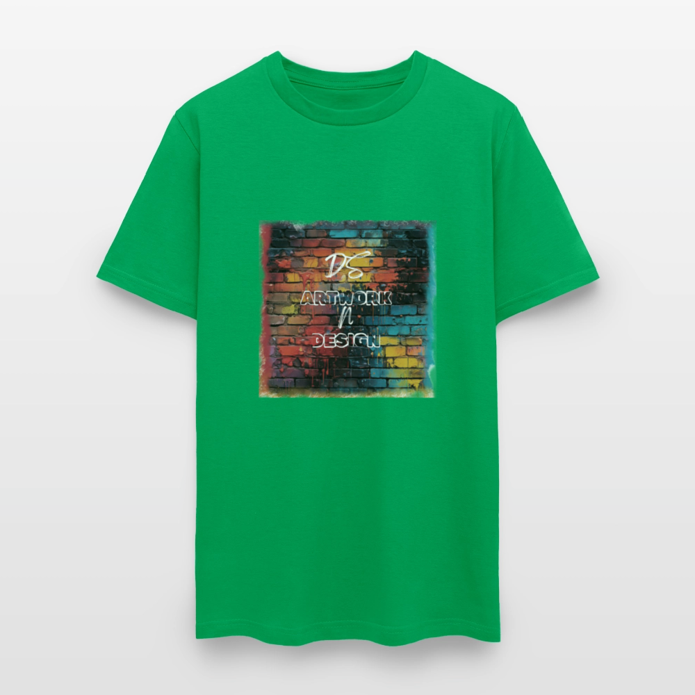 Brick Wall Artwork - Men's Tee - bright green