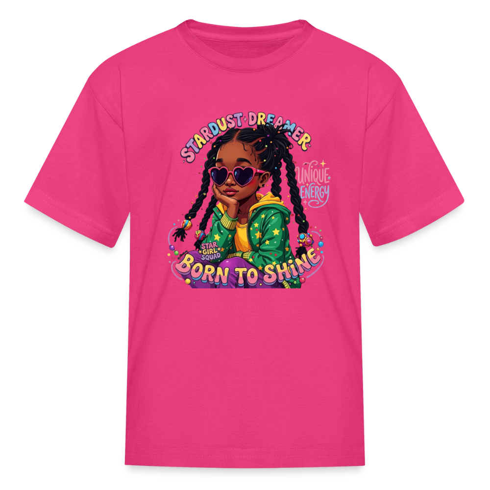 Black Girl Power - Born to Shine Kids' T-Shirt - fuchsia