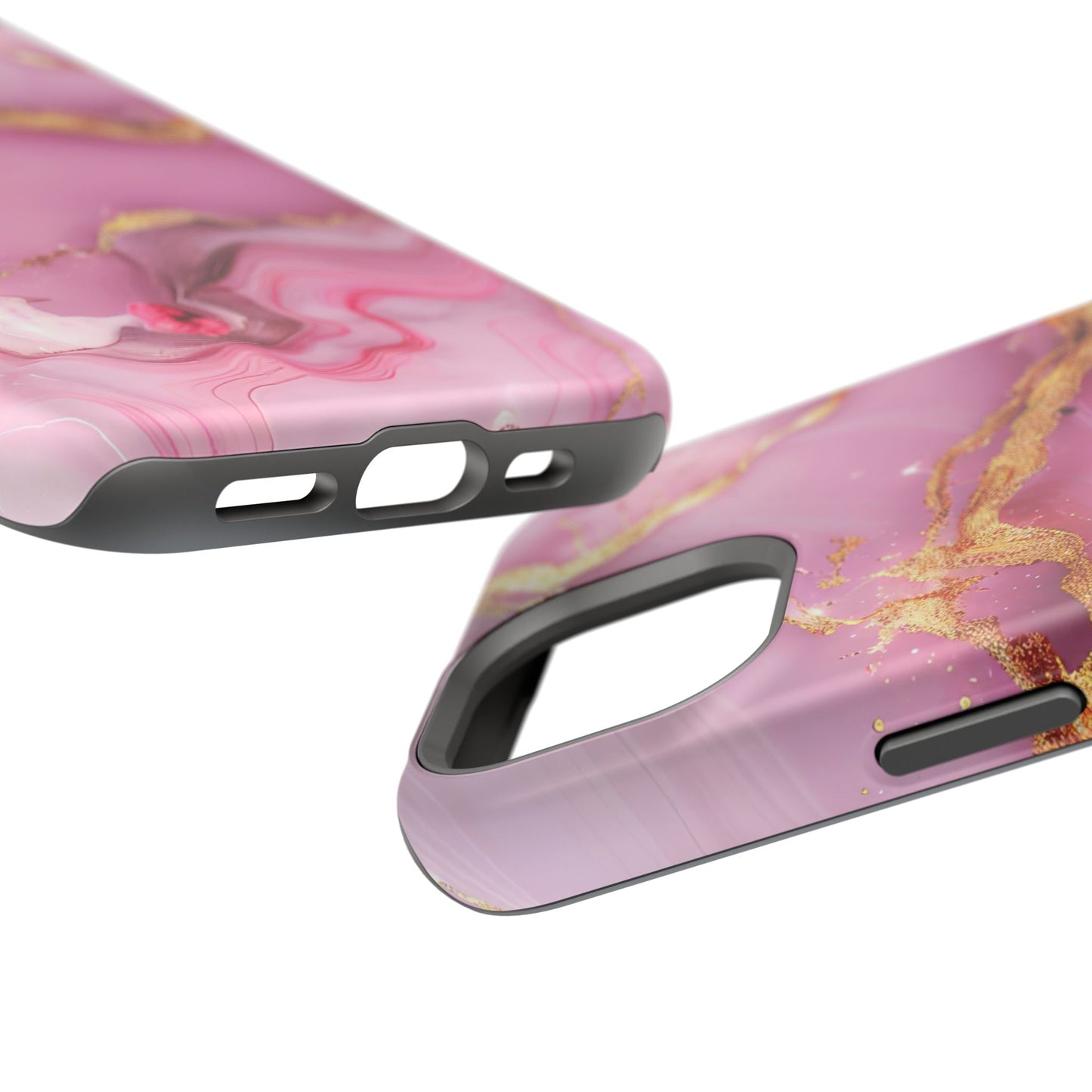 Elegant Marble Phone Case - Pink & Gold