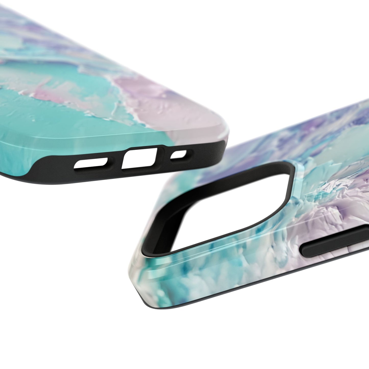 Aqua Abstract Impact-Resistant Phone Case